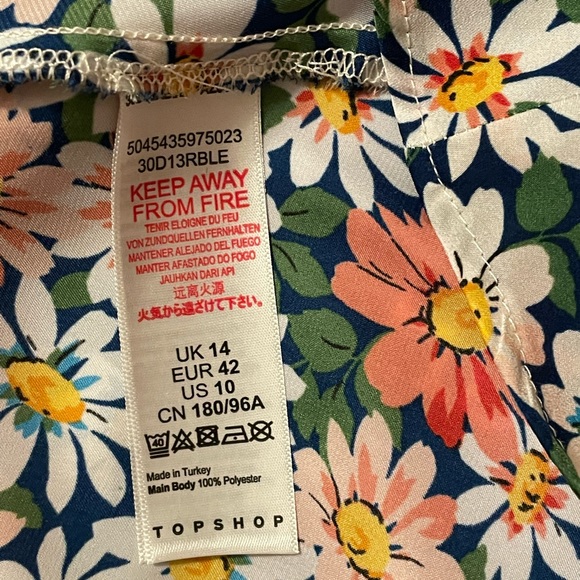 TOPSHOP Empire Waist Open-Back Floral Dress - Picture 2 of 6